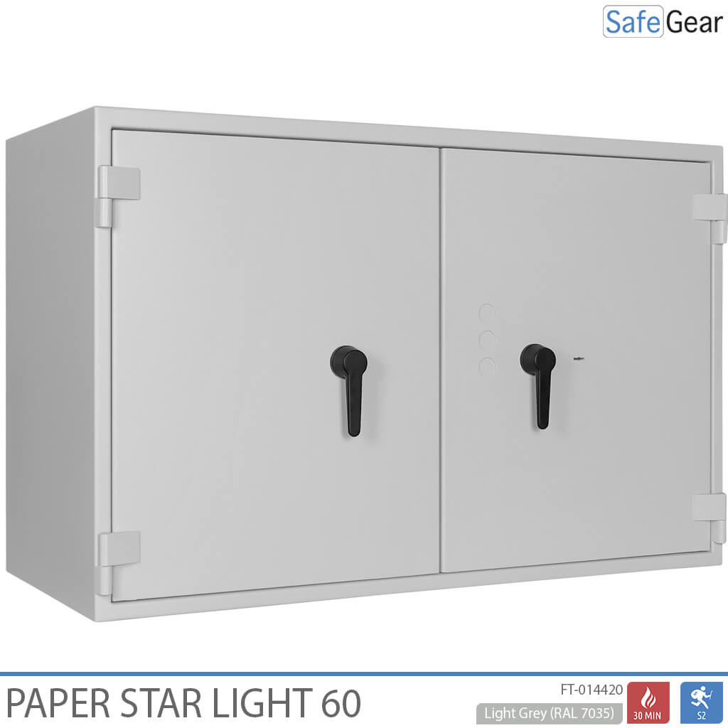 Paper Star Light 60 Cassaforte Documenti - 28 Raccoglitori - Test Antifurto S2 / Test Incendio 30 min