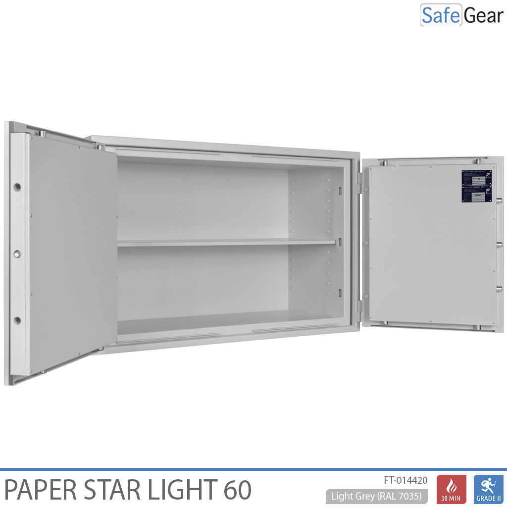 Paper Star Light 60 Cassaforte Documenti - 28 Raccoglitori - Test Antifurto S2 / Test Incendio 30 min