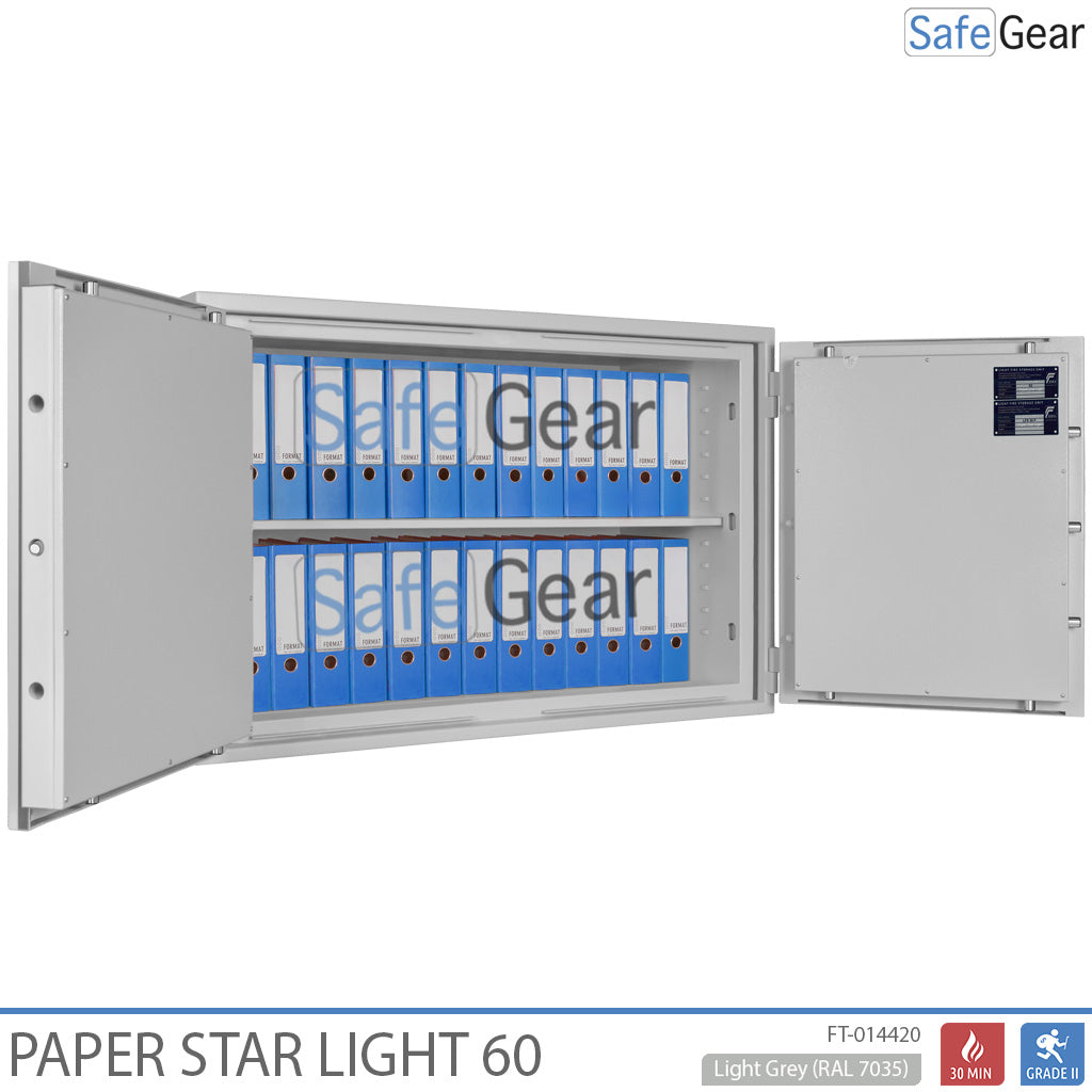 Paper Star Light 60 Cassaforte Documenti - 28 Raccoglitori - Test Antifurto S2 / Test Incendio 30 min