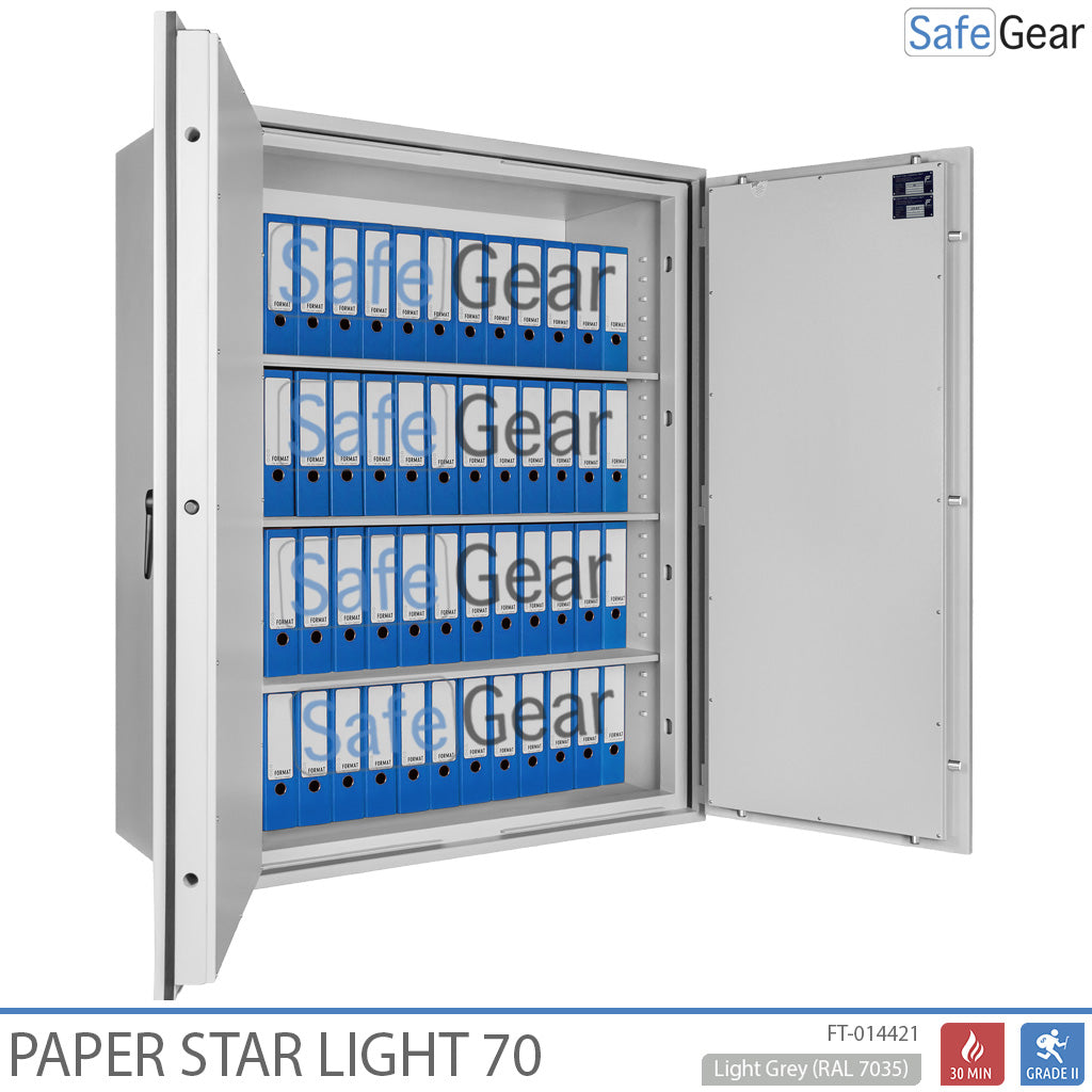 Paper Star Light 70 Cassaforte Documenti - 56 Raccoglitori - Test Antifurto S2 / Test Incendio 30 min