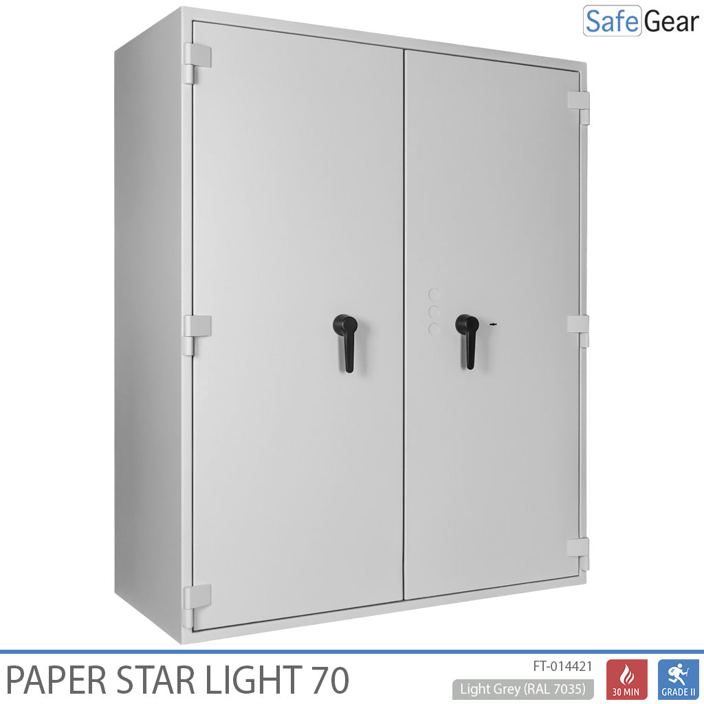 Paper Star Light 70 Cassaforte Documenti - 56 Raccoglitori - Test Antifurto S2 / Test Incendio 30 min