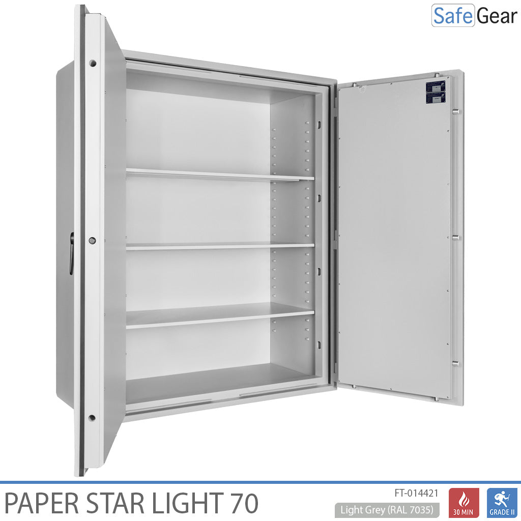 Paper Star Light 70 Cassaforte Documenti - 56 Raccoglitori - Test Antifurto S2 / Test Incendio 30 min