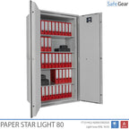 Paper Star Light 80 Cassaforte Documenti - 55 Raccoglitori - Test Antifurto S2 / Test Incendio 30 min