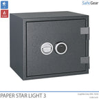 Paper Star Light 3 Cassaforte Ignifuga - 5 Raccoglitori - Test Antifurto Grado S2 / Test Incendio 30 min