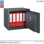 Paper Star Light 3 Cassaforte Ignifuga - 5 Raccoglitori - Test Antifurto Grado S2 / Test Incendio 30 min