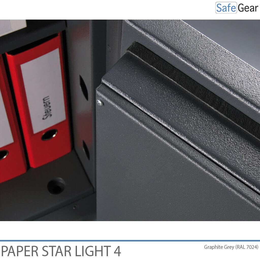 Paper Star Light 4 Cassaforte Ignifuga - 7 Raccoglitori - Test Antifurto Grado S2 / Test Incendio 30 min