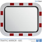 Traffic Mirror - Stainless Steel - Rectangular - 45x60 cm
