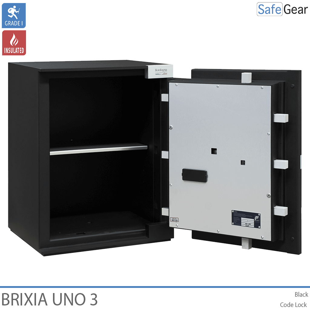 Brixia Uno 3 Cassaforte (66L) - Prova di scasso Classe I - Serratura a codice