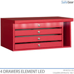 Brixia Tre LED light organizer with 4 drawers for size 1