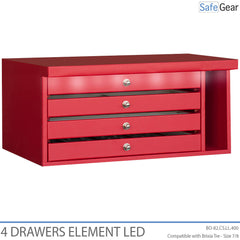 Organizer Brixia Tre con luce LED e 4 cassetti per misure 7-8