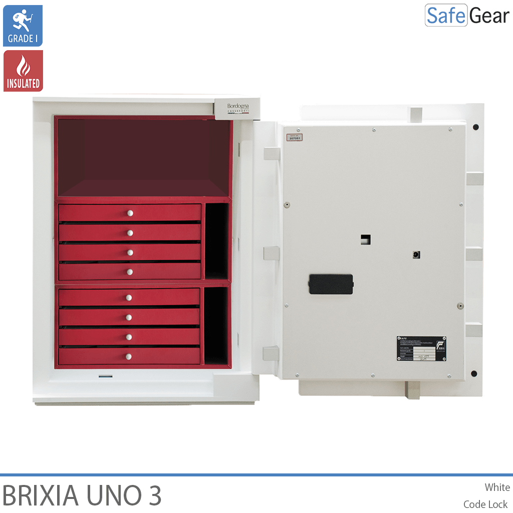 Brixia Uno 3 Cassaforte (66L) - Prova di scasso Classe I - Serratura a codice