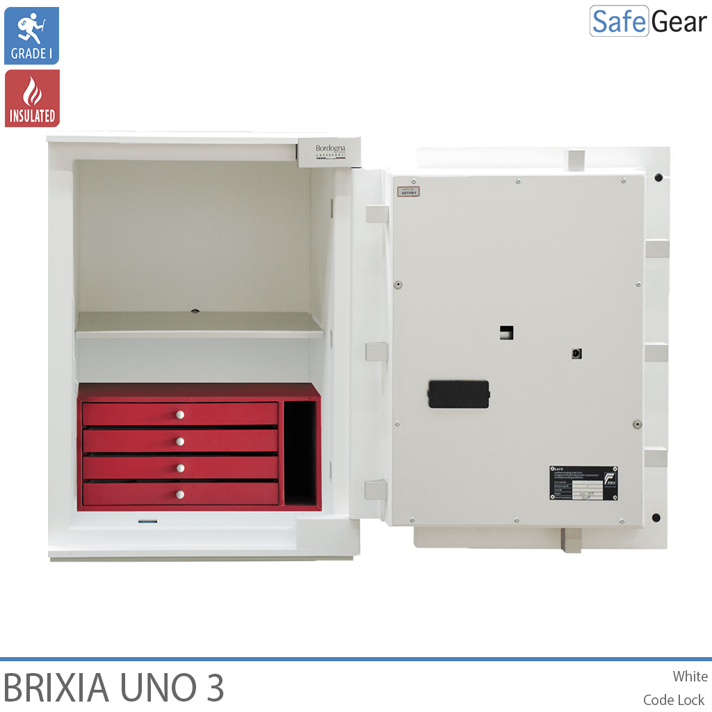 Brixia Uno 3 Cassaforte (66L) - Prova di scasso Classe I - Serratura a codice