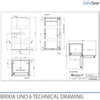 Brixia Uno 8 Cassaforte (248L) - Prova di scasso Classe I - Serratura a codice