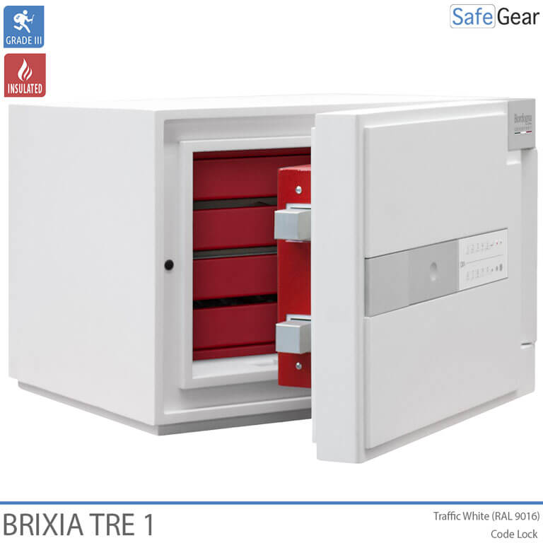 Cassaforte Brixia Tre 1 (32 L) - Grado III di resistenza all'effrazione - Serratura A Codice