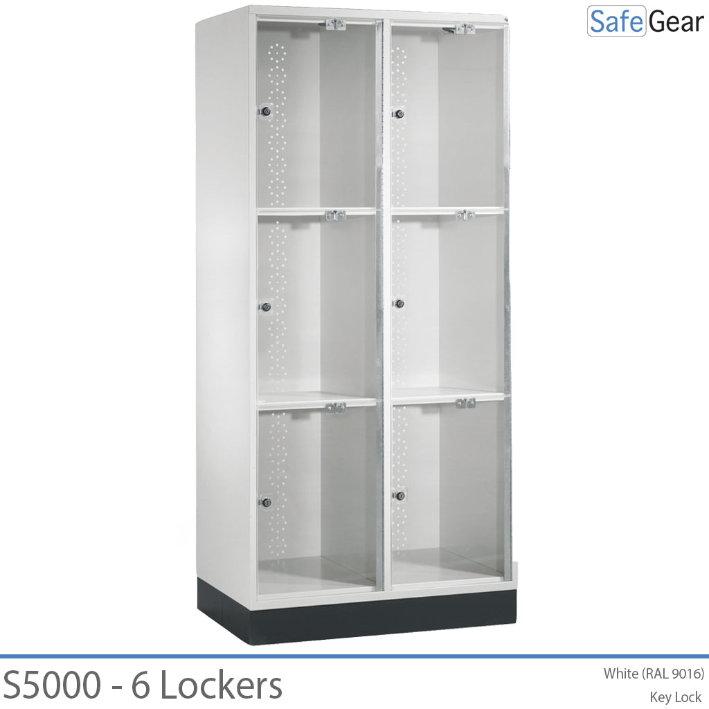 Series 5000 Bag cabinet - 6 compartments with transparent door and electronic lock