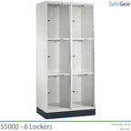 Series 5000 Bag cabinet - 6 compartments with transparent door and electronic lock
