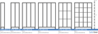 Changing room S3000 with 3 compartments (49010-30) - padlock