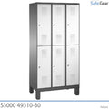 Evolo changing room / wardrobe with 3x2 compartments prepared for padlock