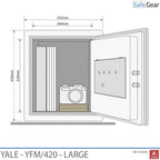 Yale YFM420 Ignifuga (25 L) Grande - Cassaforte - Resistenza al Fuoco 60 min