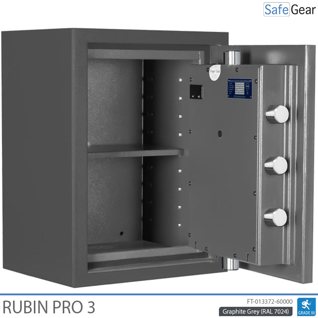 Rubin Pro 3 - Cassaforte di sicurezza (42 litri) - Test antieffrazione Grado 3