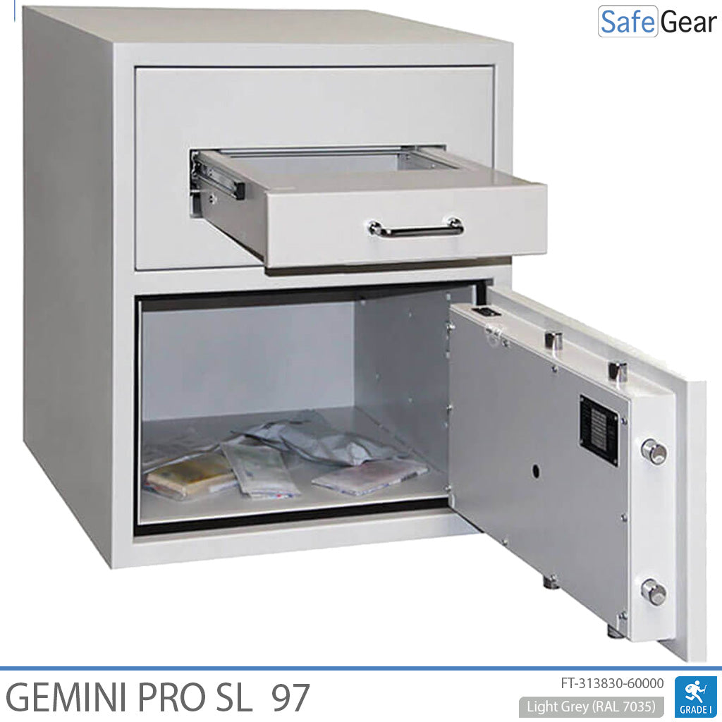 Gemini Pro SL 97 Cassaforte Deposito (119 L) - Test antieffrazione D-I - Serratura a codice con 9 codici utente