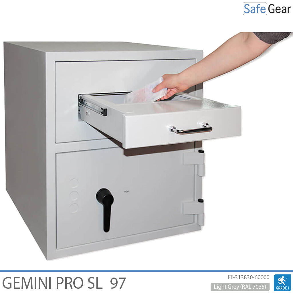 Gemini Pro SL 97 Cassaforte Deposito (119 L) - Test antieffrazione D-I - Serratura a codice con 9 codici utente