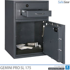 Gemini Pro SL 175 Cassaforte Deposito (205 L) - Test antieffrazione D-I - Serratura a chiave