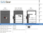 EINSATZ DEPOSIT SAFE SPECIAL WITH INTERNAL COMPARTMENT - SIZE ILLUSTRATION