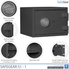 SafeGear SG 1 - Security Safe (34 Liters) - Burglary Test Grade S1