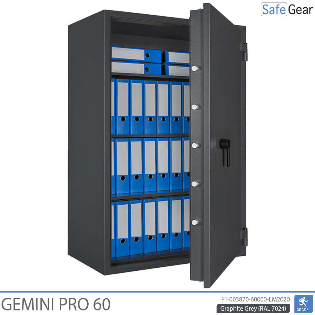 Gemini Pro 60 - Cassaforte di Sicurezza (431 Litri) - Grado di Resistenza all'Intrusione 1