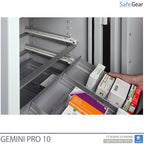 Gemini Pro 10 - Cassaforte per farmacia (103 litri) - 3 cassetti - Test antieffrazione Grado I