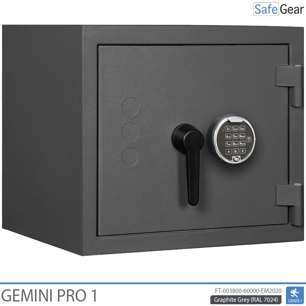 Gemini Pro 1 - Cassaforte di Sicurezza (45 Litri) - Grado di Resistenza all'Intrusione 1