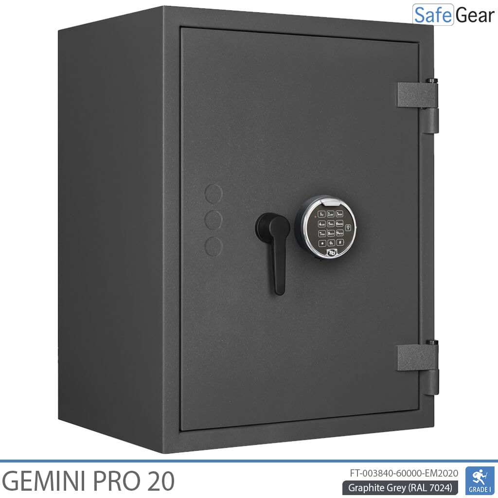 Gemini Pro 20 - Cassaforte di Sicurezza (141 Litri) - Grado di Resistenza all'Intrusione 1