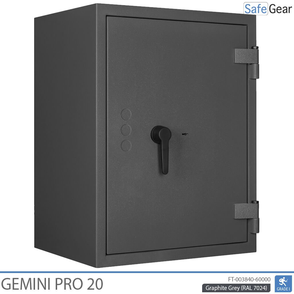 Gemini Pro 20 - Cassaforte di Sicurezza (141 Litri) - Grado di Resistenza all'Intrusione 1