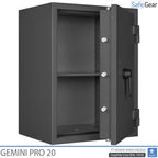 Gemini Pro 20 - Cassaforte di Sicurezza (141 Litri) - Grado di Resistenza all'Intrusione 1