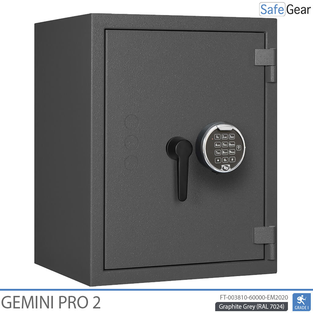 Gemini Pro 2 - Cassaforte di Sicurezza (70 Litri) - Grado di Resistenza all'Intrusione 1