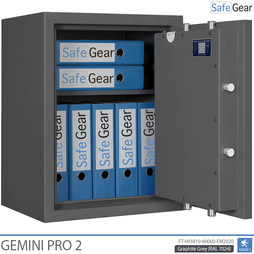 Gemini Pro 2 - Cassaforte di Sicurezza (70 Litri) - Grado di Resistenza all'Intrusione 1