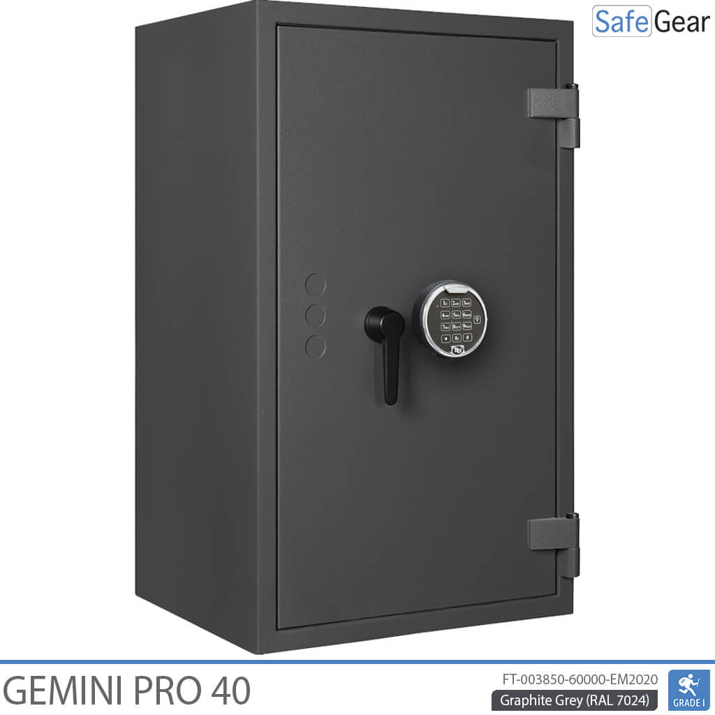 Gemini Pro 40 - Cassaforte di Sicurezza (180 Litri) - Grado di Resistenza all'Intrusione 1