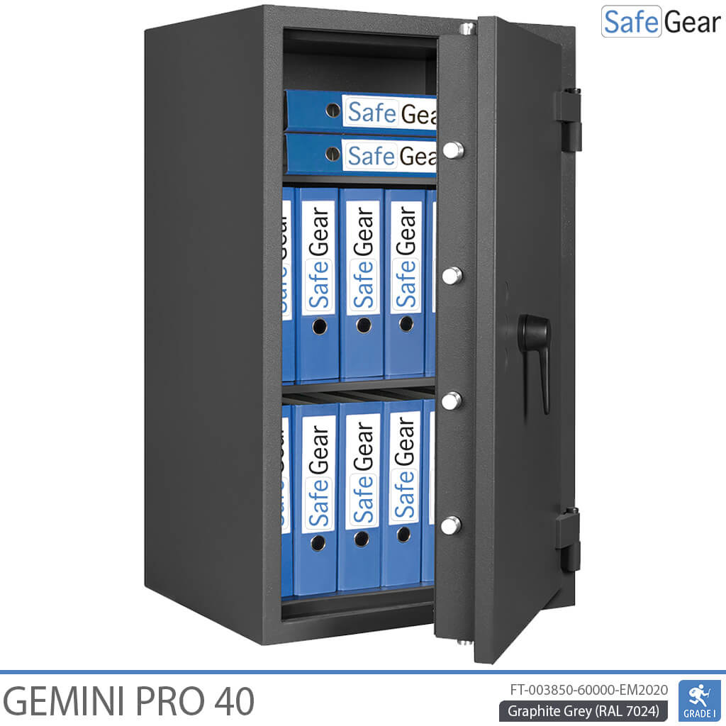 Gemini Pro 40 - Cassaforte di Sicurezza (180 Litri) - Grado di Resistenza all'Intrusione 1