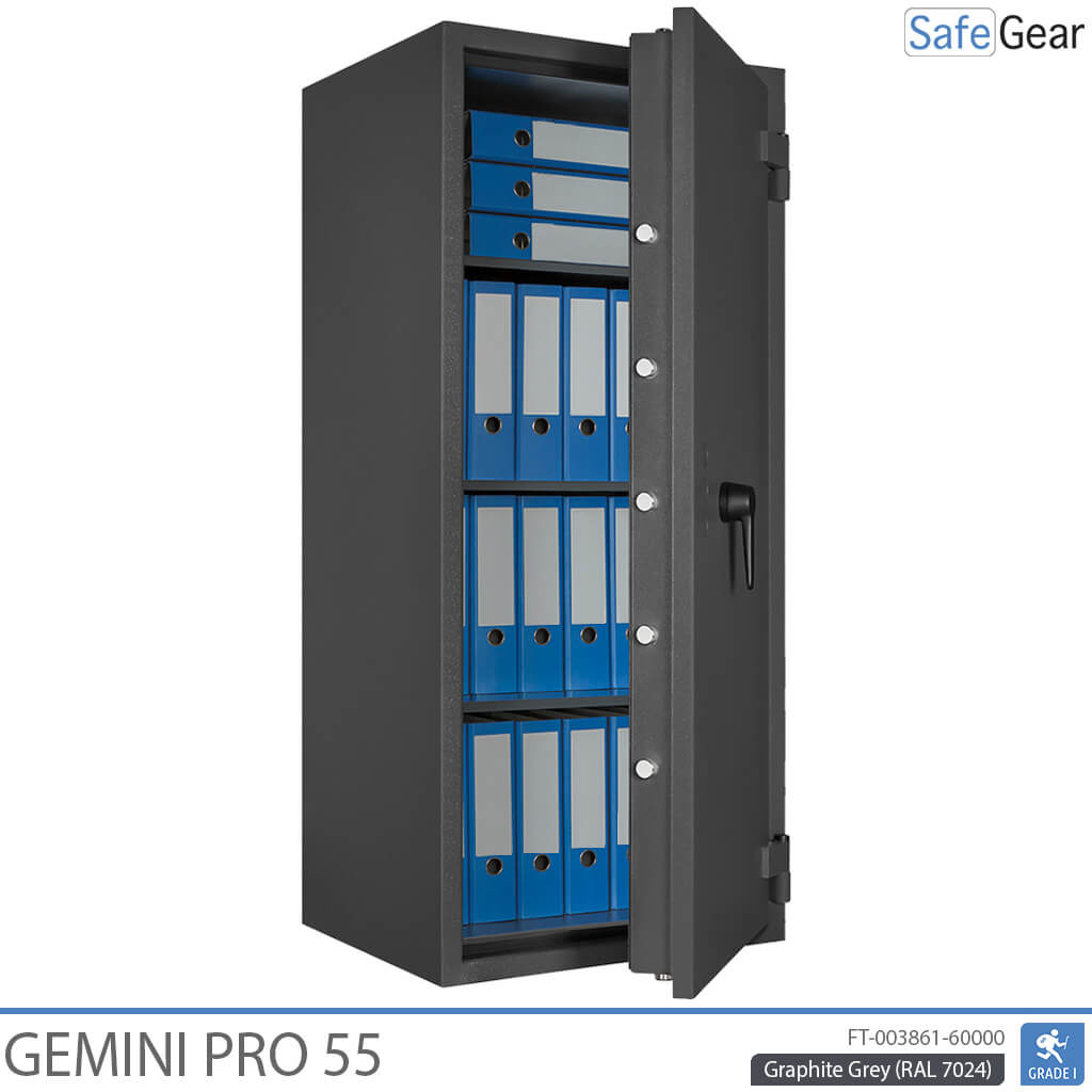 Gemini Pro 55 - Cassaforte di Sicurezza (292 Litri) - Grado di Resistenza all'Intrusione 1