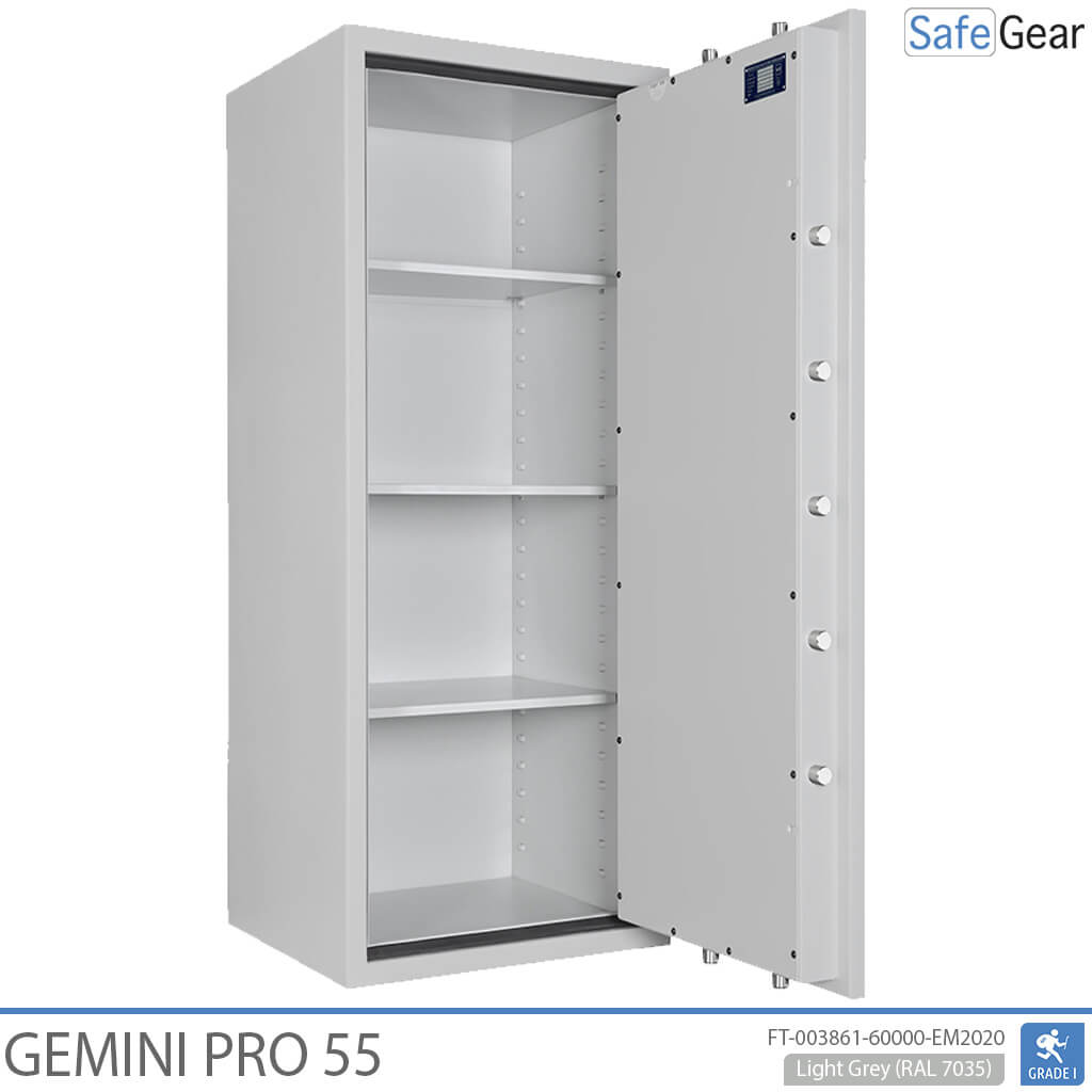 Gemini Pro 55 - Cassaforte di Sicurezza (292 Litri) - Grado di Resistenza all'Intrusione 1