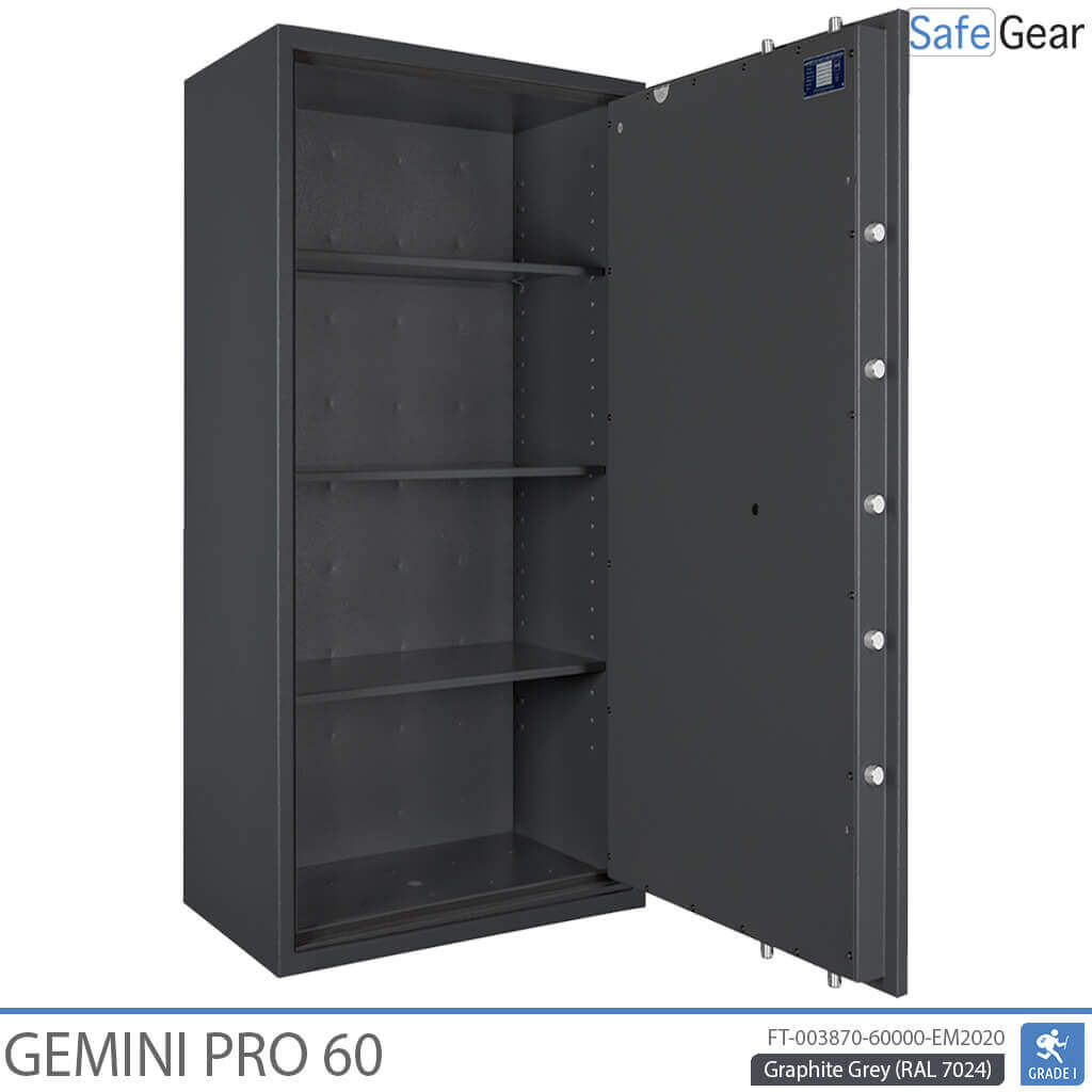 Gemini Pro 60 - Cassaforte di Sicurezza (431 Litri) - Grado di Resistenza all'Intrusione 1