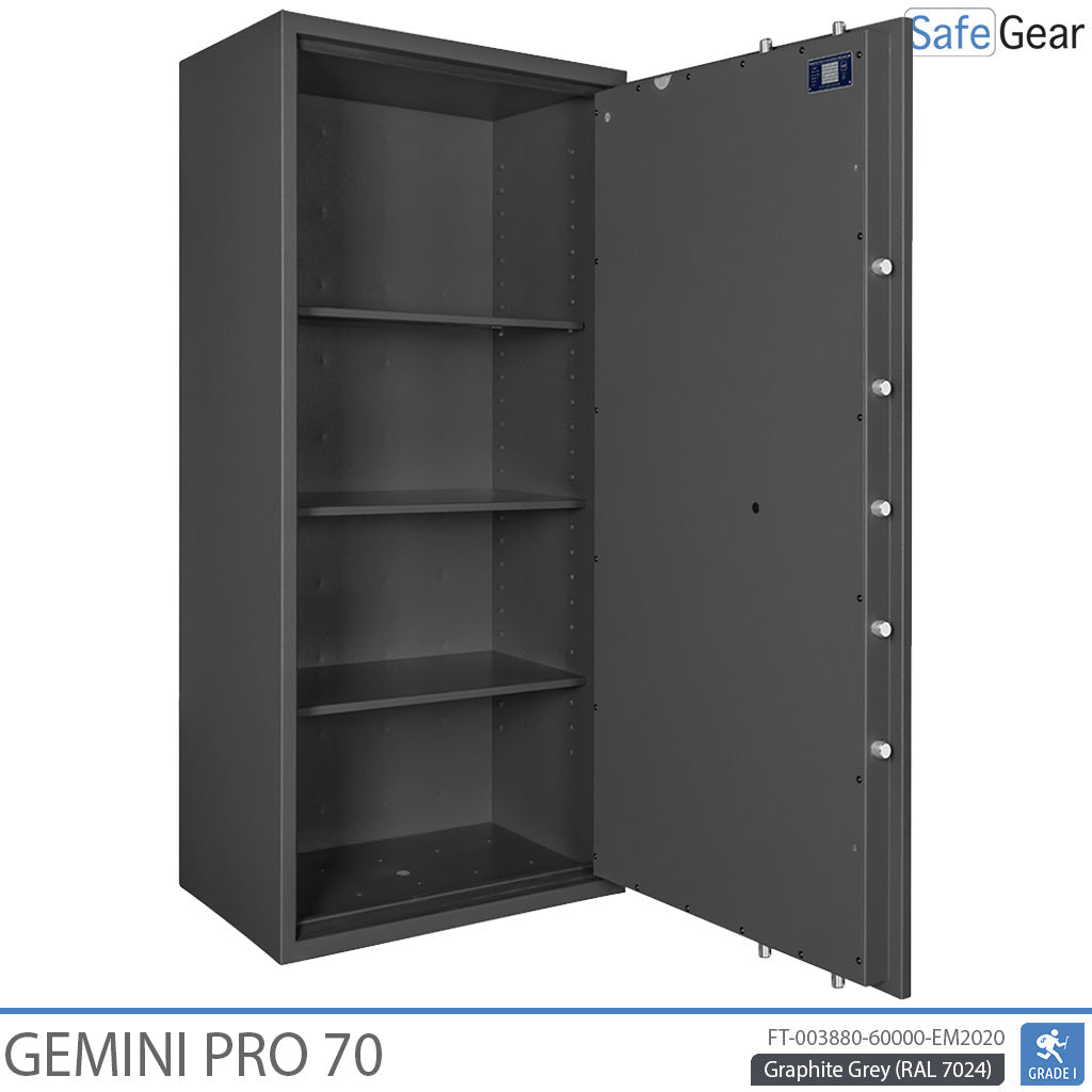 Gemini Pro 70 - Cassaforte di Sicurezza (479 Litri) - Grado di Resistenza all'Intrusione 1