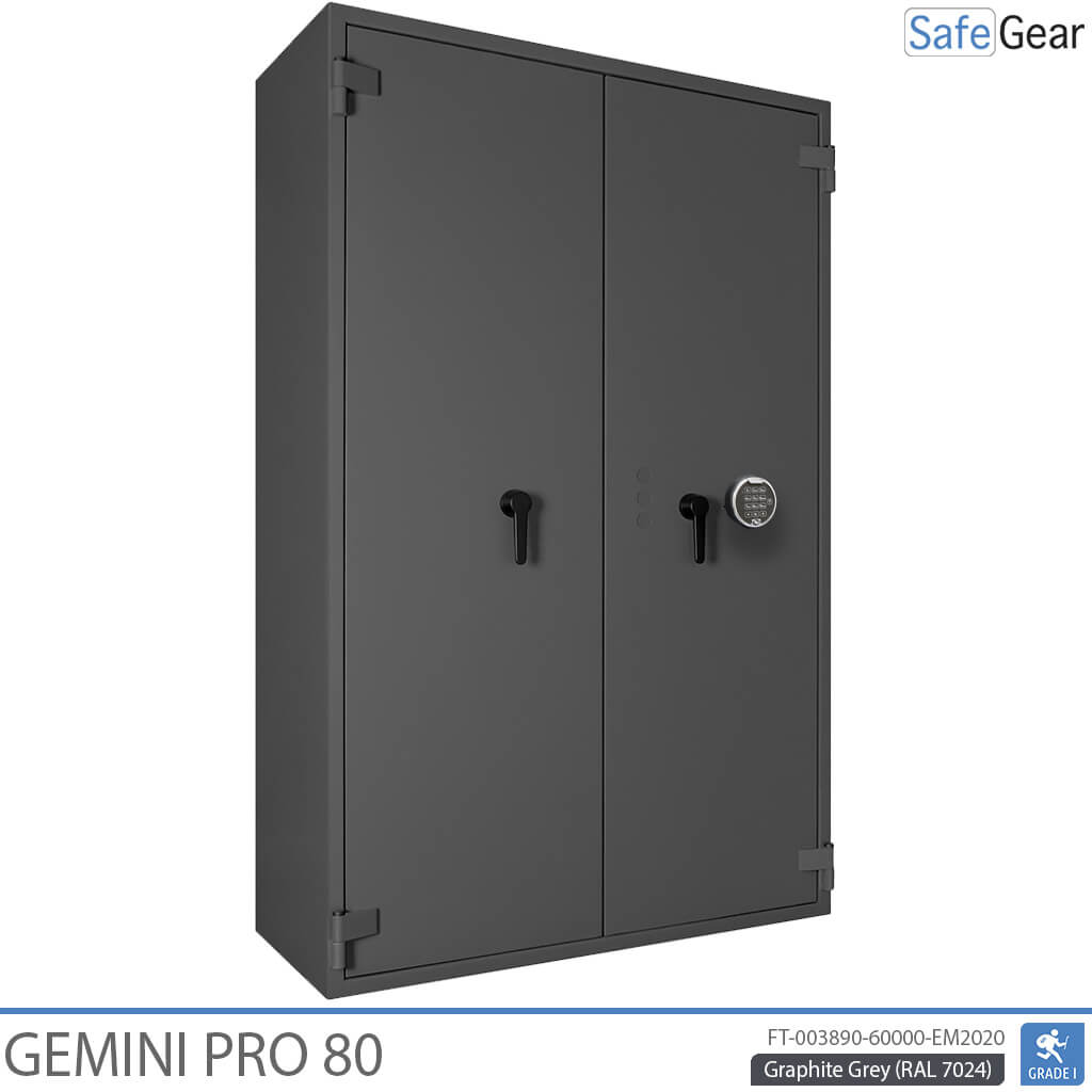 Gemini Pro 80 - Cassaforte di Sicurezza (859 Litri) - Grado di Resistenza all'Intrusione 1
