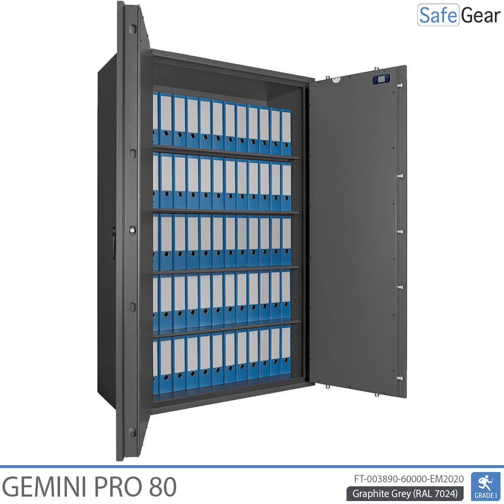 Gemini Pro 80 - Cassaforte di Sicurezza (859 Litri) - Grado di Resistenza all'Intrusione 1