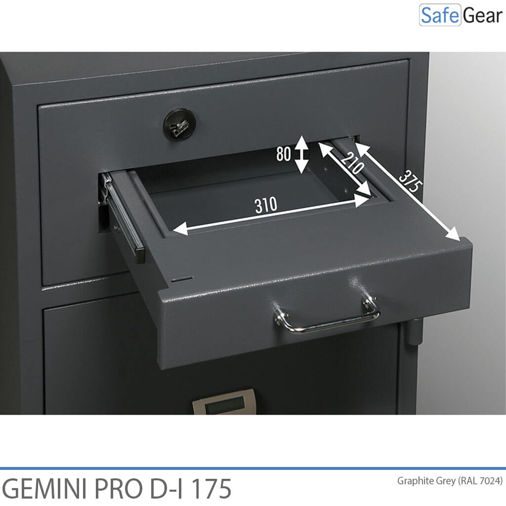 Cassaforte Deposito Gemini Pro D-I 340 (384 L) - Test antieffrazione D-I - Serratura a chiave