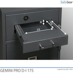 Cassaforte Deposito Gemini Pro D-I 340 (384 L) - Test antieffrazione D-I - Serratura a chiave