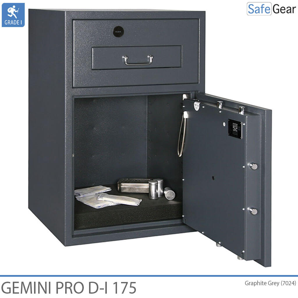 Cassaforte Deposito Gemini Pro D-I 340 (384 L) - Test antieffrazione D-I - Serratura A Codice con 9 codici utente