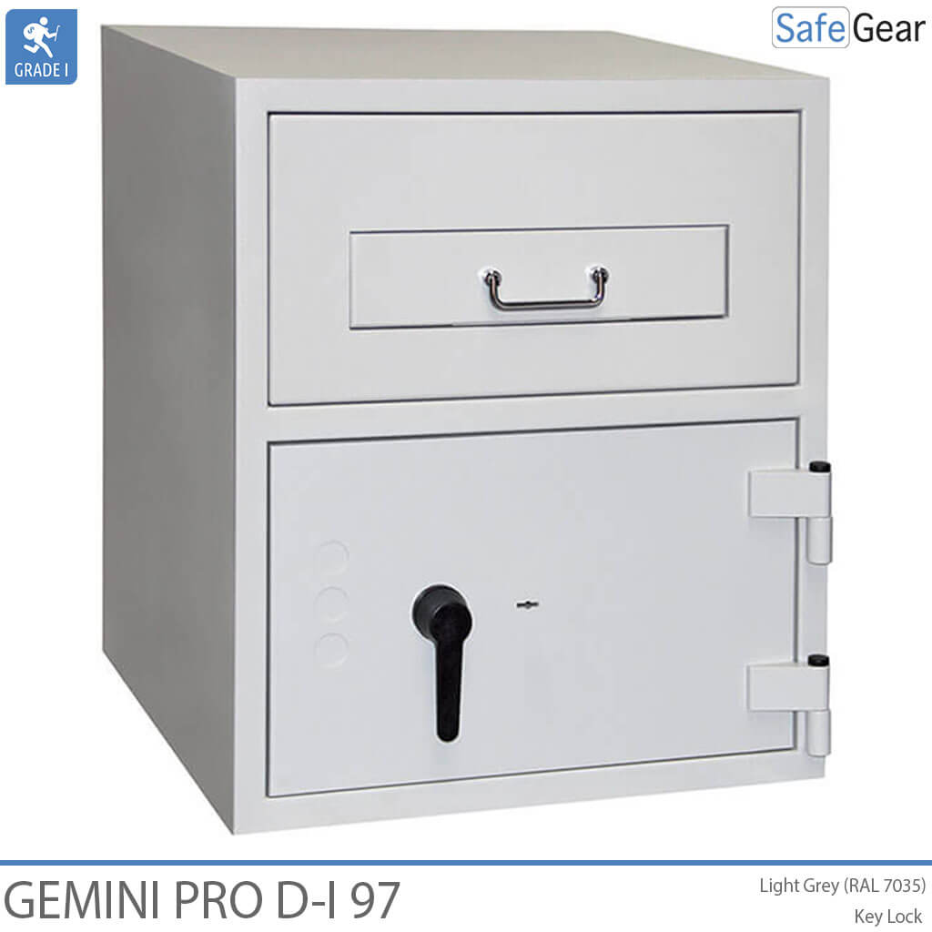Gemini Pro D-I 97 Cassaforte Deposito (119 L) - Con Scomparto Interno - Test Antieffrazione D-I - Serratura A Codice Axessor