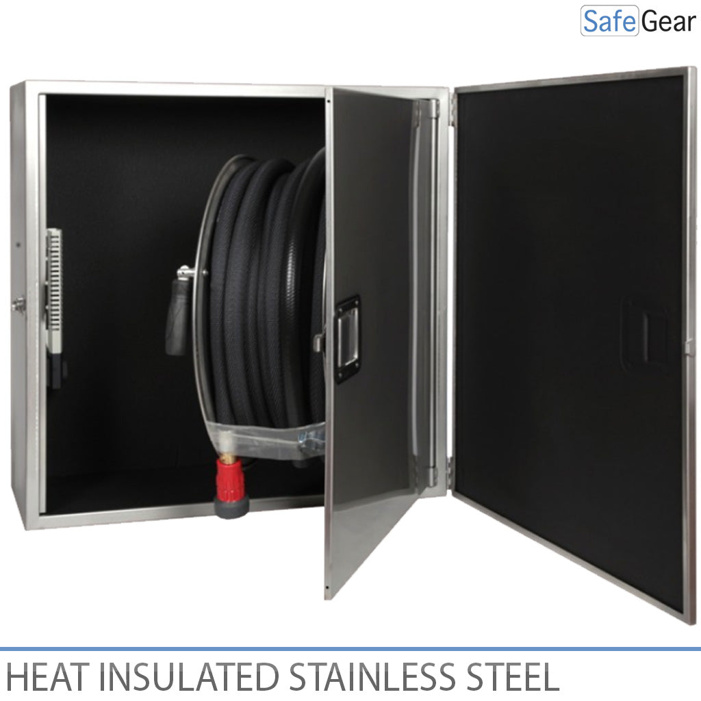Armadio per idrante con isolamento e riscaldamento - 790x790x365 mm - acciaio inox